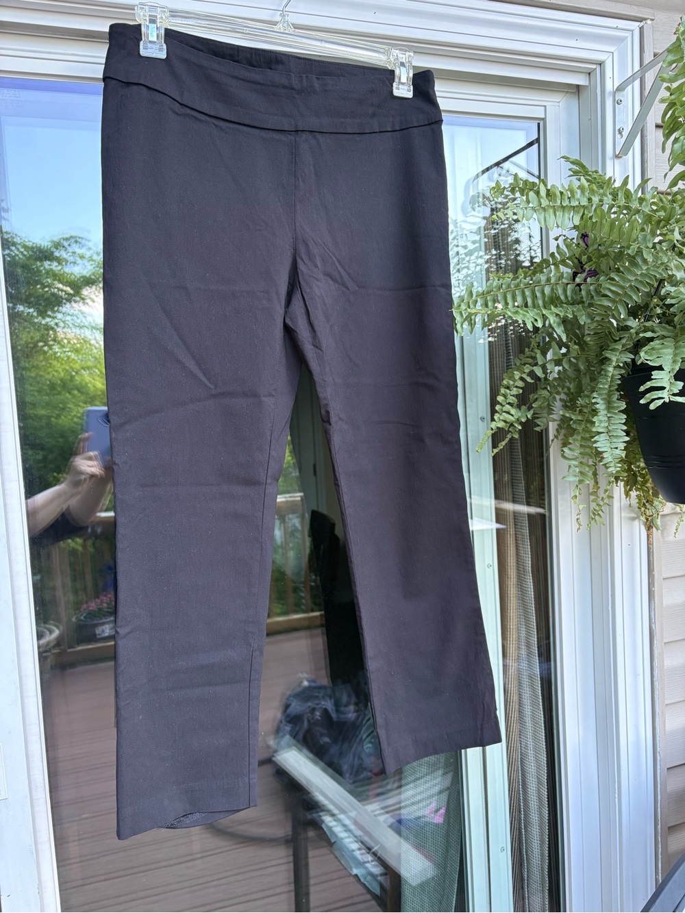 Eliane Rose Classic Black Stretch Pull-On Ankle Pants Size 12